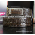 luxury style crocodile skin men's belt Thailand alligator skin belt double bones with tail old crocodile leather belt